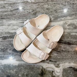 Birkenstock White Rubber Sandals Size 38